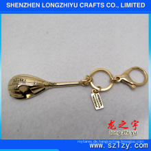 Glänzende Goldfertige Metallkeychain-Fabrik in China